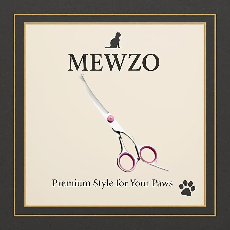 Set de tondeuses de beauté pour animaux 4 pièces. Comprend ciseaux droits, tondeuse, ciseaux incurvés et peigne en acier inoxydable.