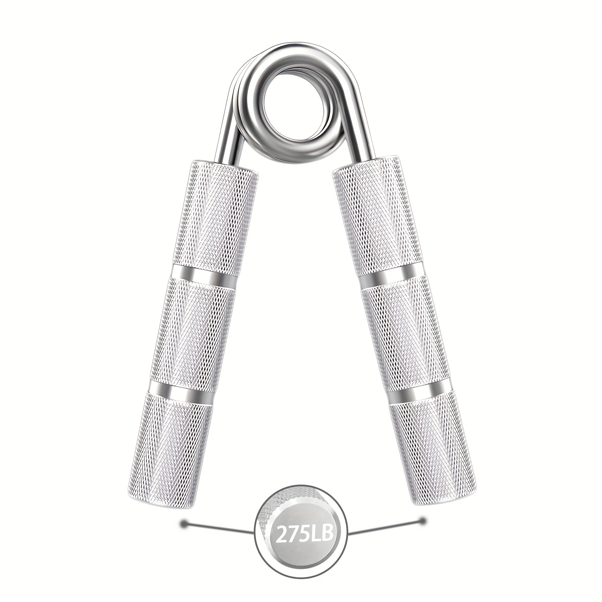 Gripper métallique main 22,68‑158,76 kg, entraîne poignets et avant-bras, renforcement préhension et muscles de la main.