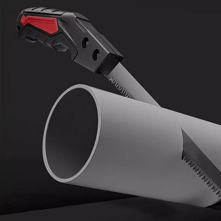 Scie manuelle compacte pour bois et élagage, idéale pour arbres fruitiers, jardinage précis et petits travaux de menuiserie à domicile.