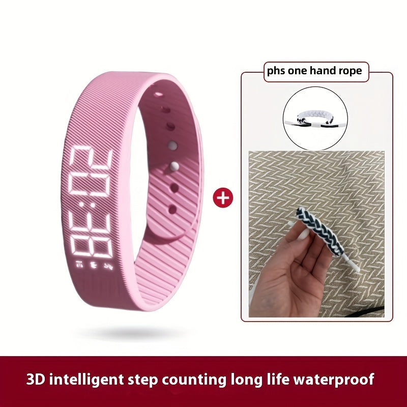 Montre électronique unisexe multifonction, bracelet silicone doux, alarme, podomètre, calories, design sportif et tendance, idéale cadeaux et toutes occasions.