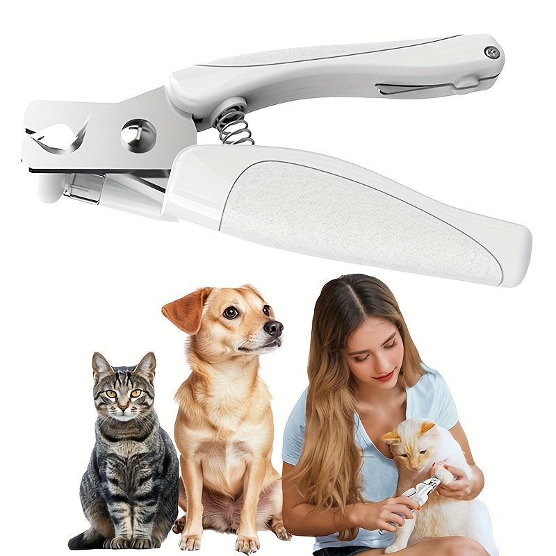 Coupe-ongles LED pour animaux avec chargement USB. Ciseaux pour chats et chiens, avec lime et protection anti-éclaboussures.
