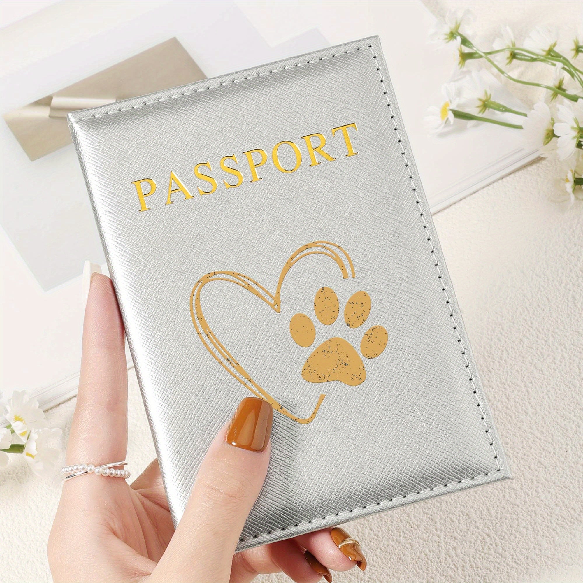 1pc Slim Passport Holder Wallet - Lightweight Travel document case with Open Closure, Nylon Interior - Compact Passport Organizer for Men & Women, Business or Vacation Trips - Available in White & other colors, Passport Trave