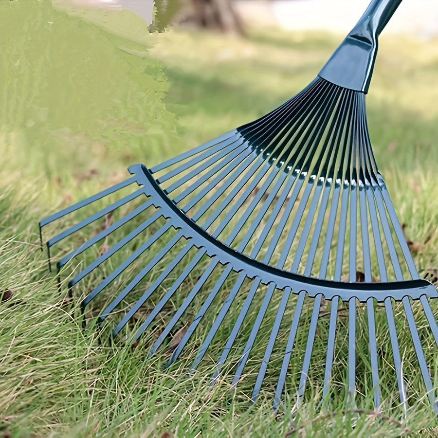Heavy-Duty Stainless Steel Lawn Rake &amp; Leaf Scoop - Large Leaf-Catching Broom with Wide (65% More Coverage), Compatible with 40.13cm x 41.91cm Bags, No-Handle Design for Easy Leaf Removal - Ideal Gift for Gardeners &amp; Outdoor