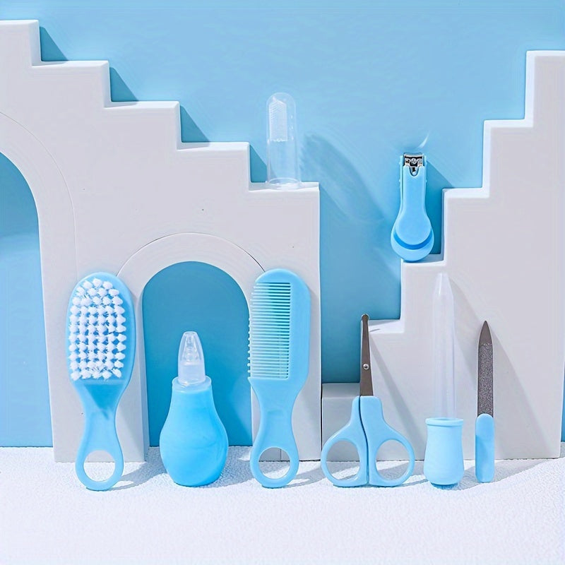 Kit portable 8-en-1 soins médicaux et beauté, nettoyeurs nez et langue inclus, pratique et idéal comme cadeau pour la douche.