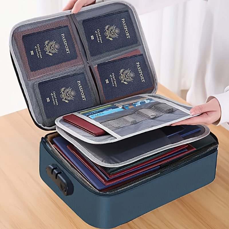 Sacoche à trois couches avec serrure, parfaite pour ordinateur portable, documents et essentiels de voyage, organisée et sécurisée grâce à ses fermetures éclair.