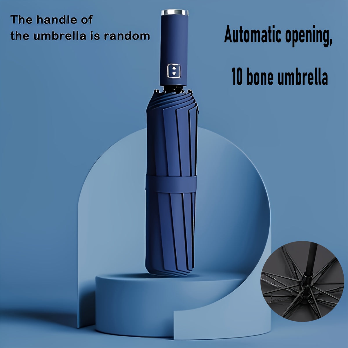 Parapluie automatique 10 baleines, coupe-vent, unisexe, ouverture en un clic, robuste et élégant, idéal pour voyages et usage quotidien.