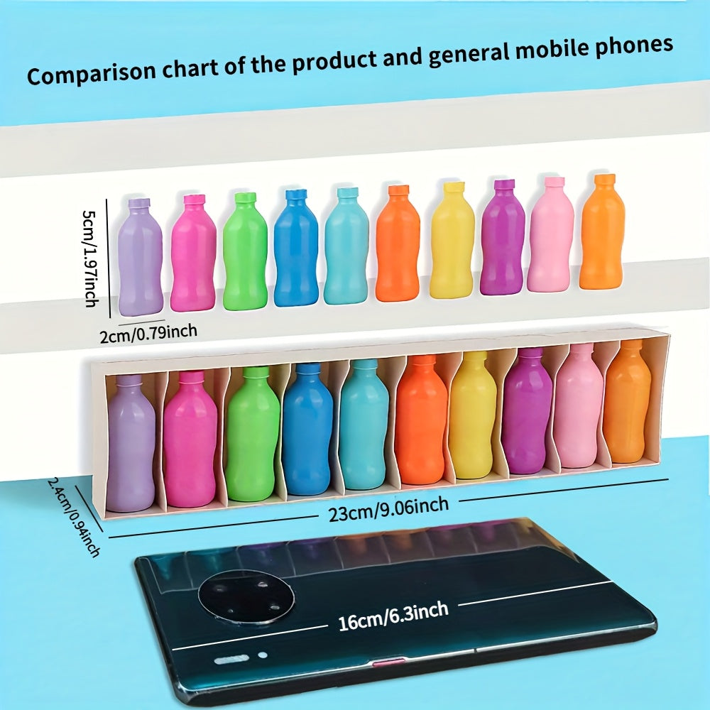 20 bouteilles colorées, 10 couleurs, jeu de devinette à deux joueurs, stimule mémoire et logique, idéal pour fêtes et activités en famille.