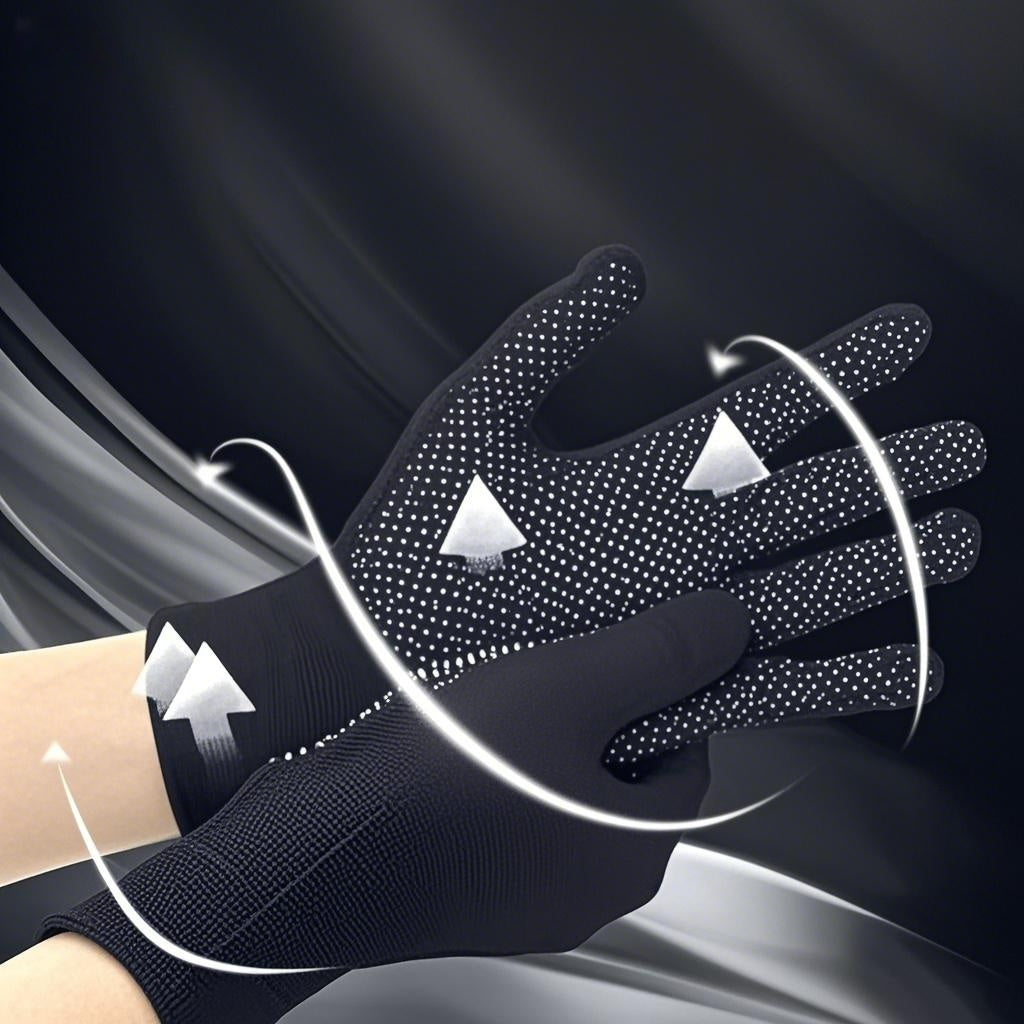 قفازات من النايلون المنقطة 40/20/10 قطع باللون الأسود مع نقاط بيضاء، خفيفة الوزن، مناسبة لركوب الدراجات وصيد الأسماك والتخييم وصيد الأسماك في الهواء الطلق - سهلة الارتداء ذات شبكة قابلة للتنفس - للجنسين