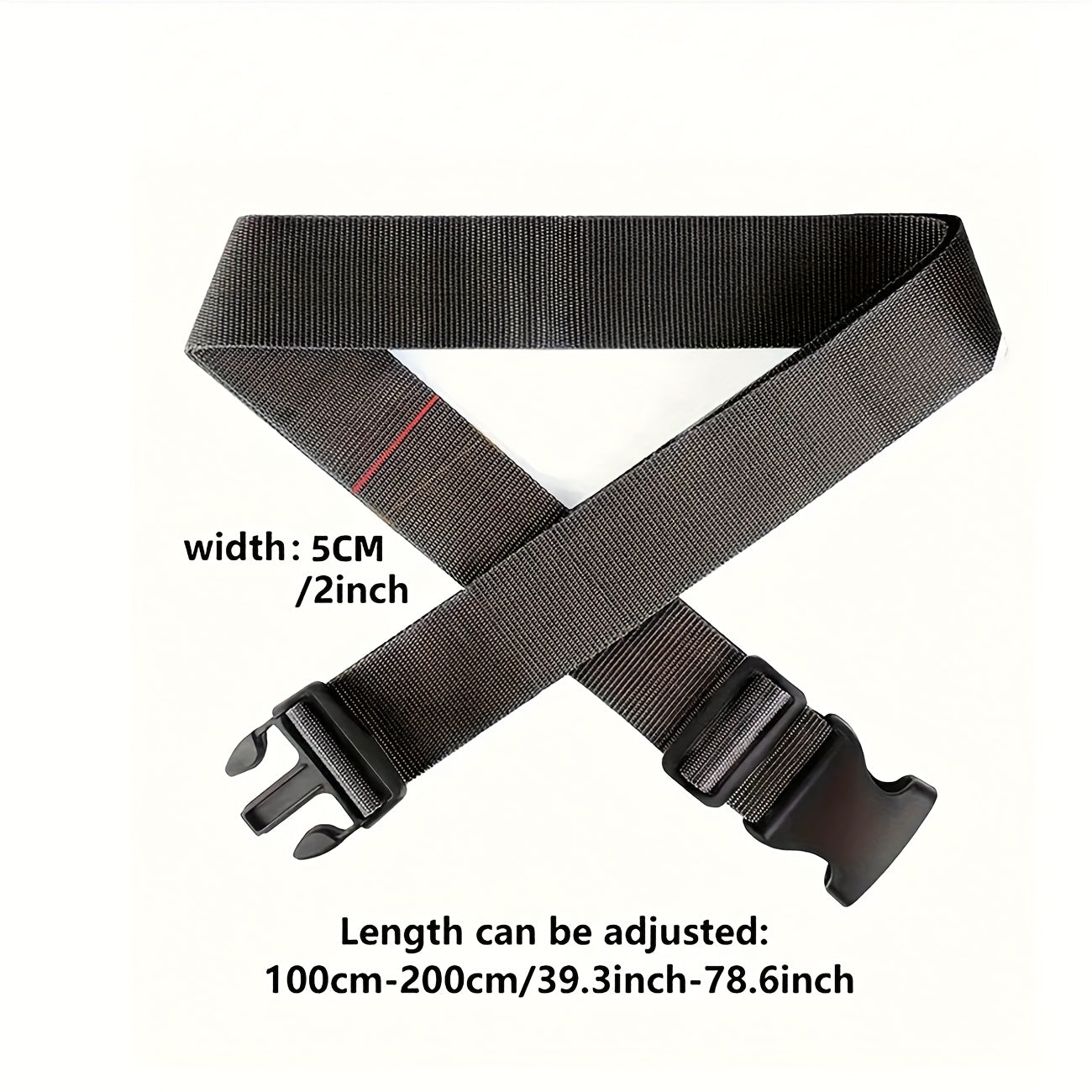 1pc Custom Embroidered Luggage Strap with Personalized Name/Text - Durable Nylon Adjustable Shoulder Strap, Colorful Luggage Protector &amp; Identifier for Suitcases, Travel Bags, Airports (Hand Washable), Suitcase Identifier, St