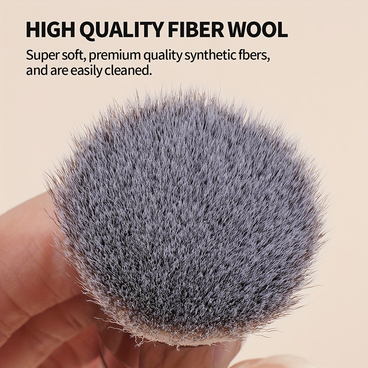 Set visage 3 pièces : pinceaux fond de teint, blush et cils, poils doux, livré avec boîte portable pour maquillage pratique.