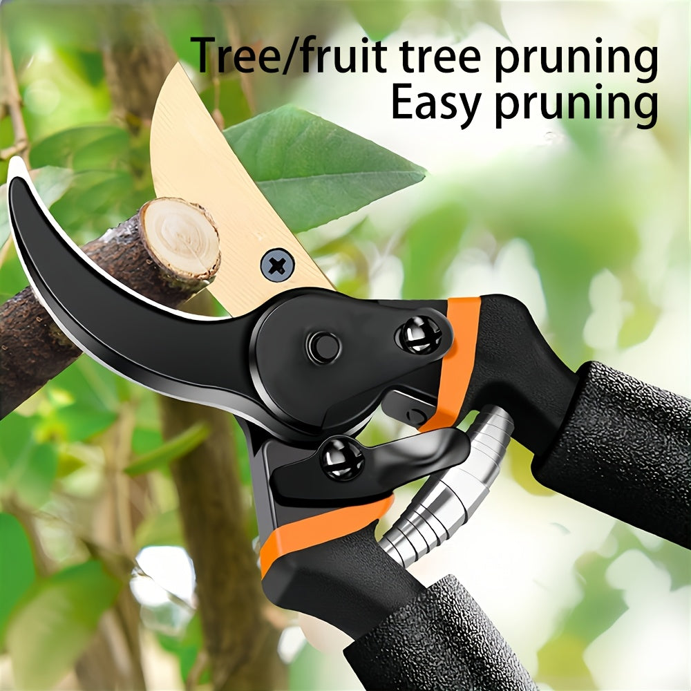 Heavy-Duty SK5 Steel Pruning Shears - Perfect for Gardening, Fruit Trees &amp; Thick Branches - Manual Hand Tool