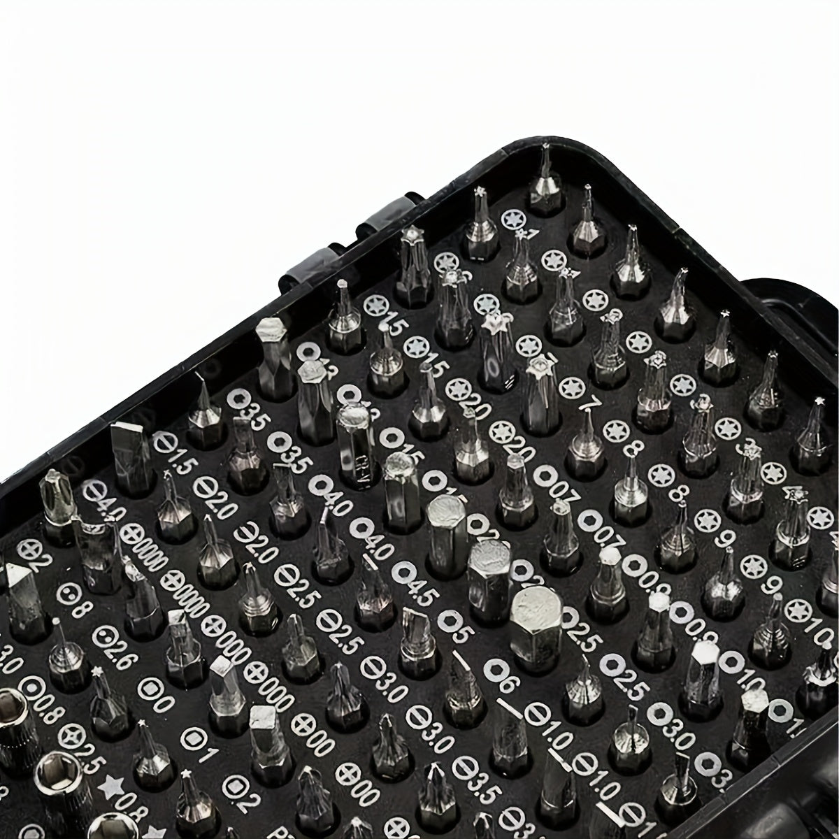 Kit 115 pièces VVIA, tournevis de précision multi-usage pour téléphones, montres et appareils électroniques, compact pour entretien et démontage.