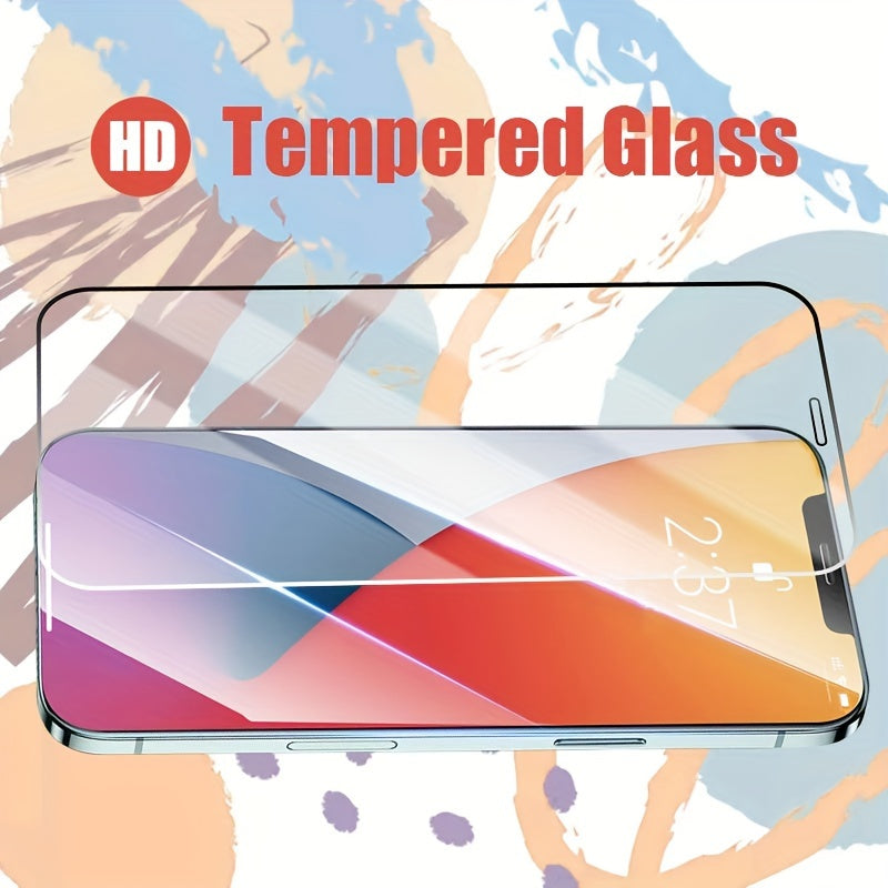 3pcs HD Tempered Glass Screen Protector for iPhone 11/12/13/14/15/16/17 Pro Max, 17 Air 14/15/16 Plus - Anti-Fingerprint, Oil-Resistant, High-Strength, Perfect Fit, Glossy Finish, Durable & Scratch-Resistant, Easy Installatio