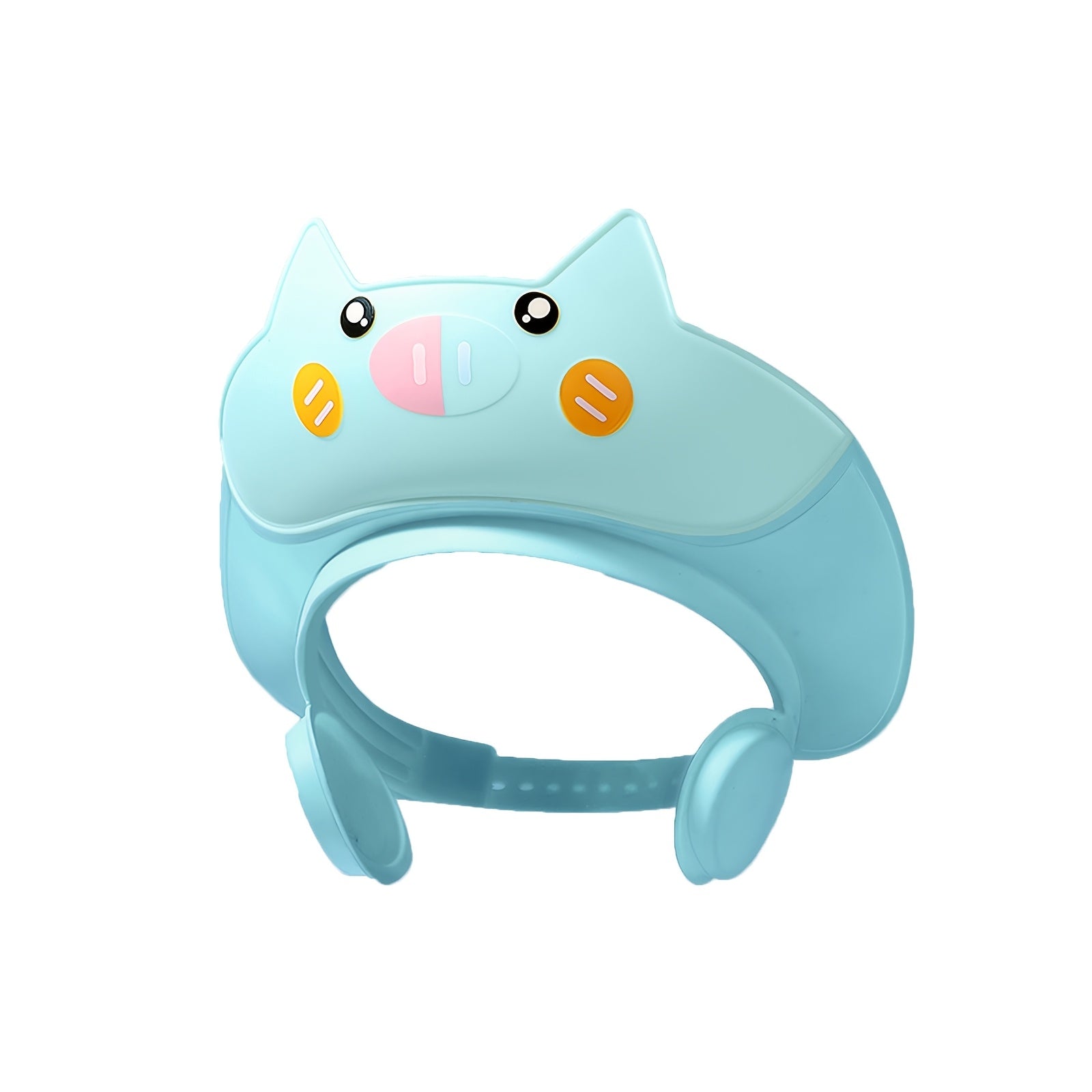 Bonnet de bain ajustable, doux, design mignon cochon/poule avec yeux en cœur, pastel, confortable et idéal comme cadeau de douche.