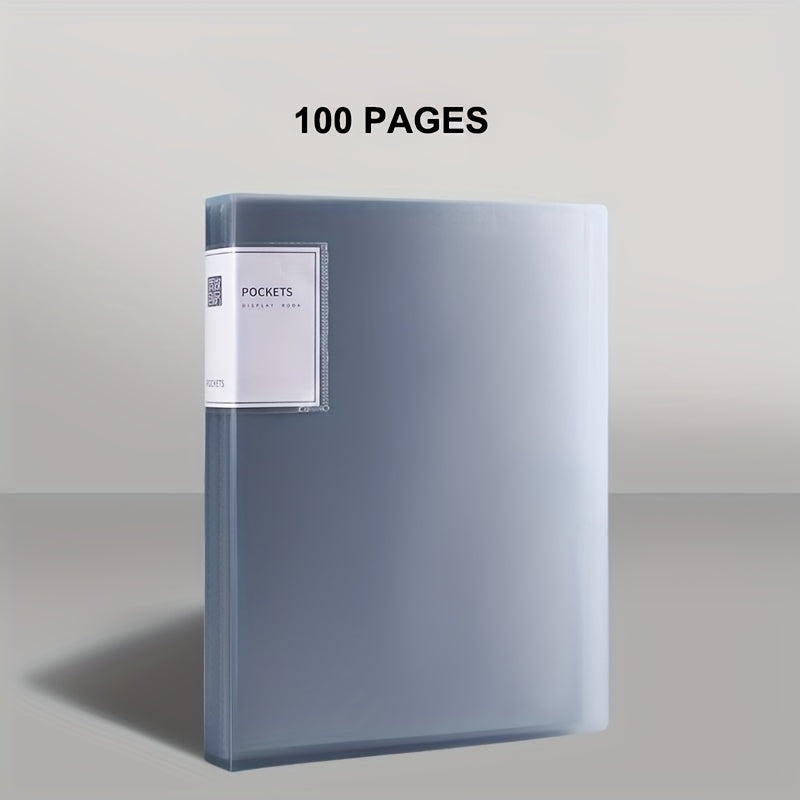 A Folder with 20/30/40/60/80/100 Inner Pages, an A4 Transparent Insert Folder for Organizing Materials, a Multi-Layer Large-Capacity Office Folder for A4 Student Exam Papers, Available in 6 Colors.
