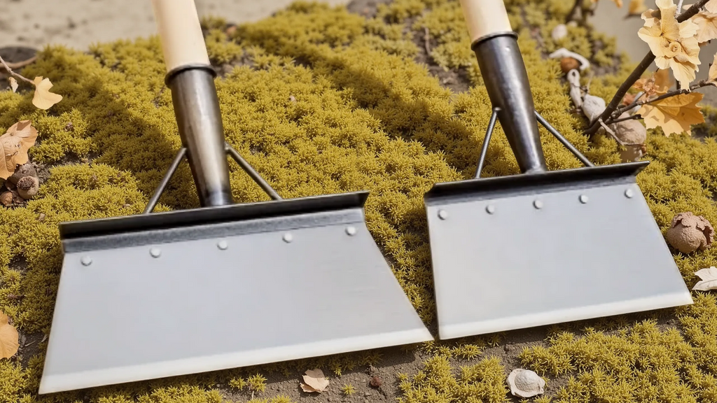 Désherbeur et bordureur métallique robuste, outil multifonction pour taille, aménagement, désherbage, neige/glace et nettoyage carrelage (sans manche).