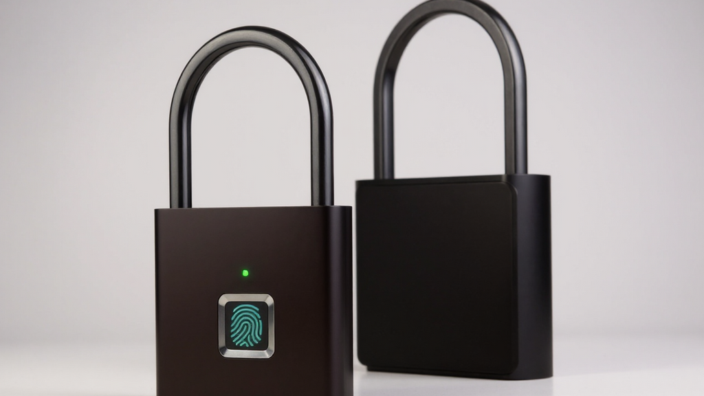 Cadenas intelligent compact à empreinte digitale, étanche, sans clé, rechargeable USB, aluminium léger, idéal pour valises et sacs à dos.