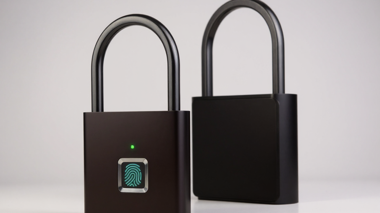 Cadenas intelligent compact à empreinte digitale, étanche, sans clé, rechargeable USB, aluminium léger, idéal pour valises et sacs à dos.