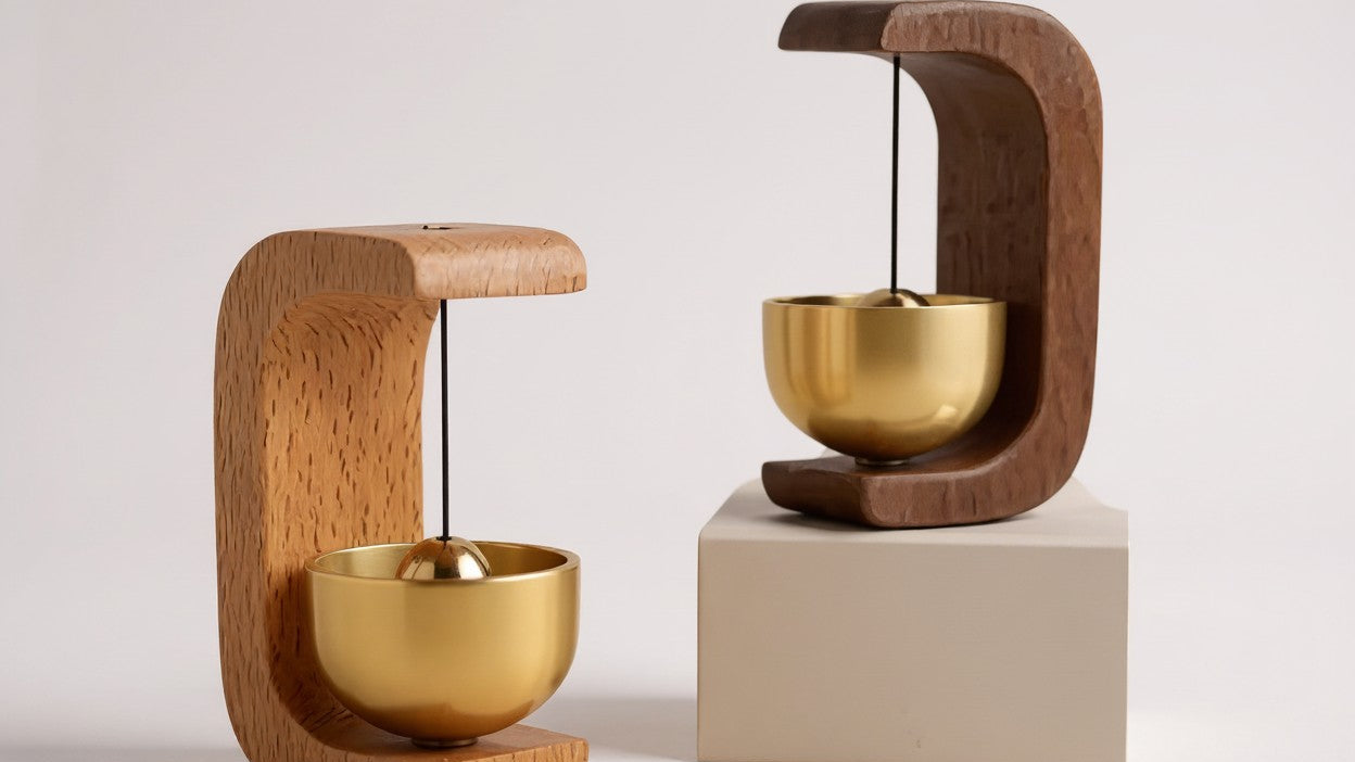 Carillon japonais classique, son apaisant, cloche en laiton, crochet bois, décor suspendu, idée cadeau originale, sans électricité.
