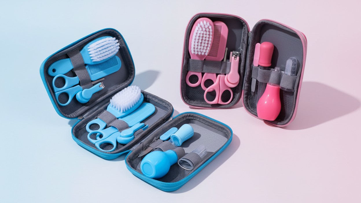 8pcs Medical Care &amp; Beauty Kit - Portable 8-in-1 Safety Care Set, Nose &amp; Tongue Cleaner, Ideal for Shower Gifts