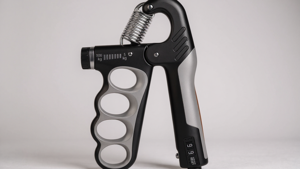 Entraîneur de Force de Poignée 5-100 kg : Résistance ajustable pour mains et poignets, suivi mécanique, idéal fitness et musculation.
