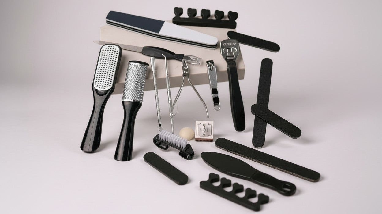 Professional Pedicure &amp; Manicure Set - 23pcs Complete Nail Care Kit with filing, grinding, buffing Tools - Heavy-Duty Construction for Home, Salon, Spa, - Ideal for Smooth Feet &amp; Hands, Home Grooming, Salongrade Equipment, St