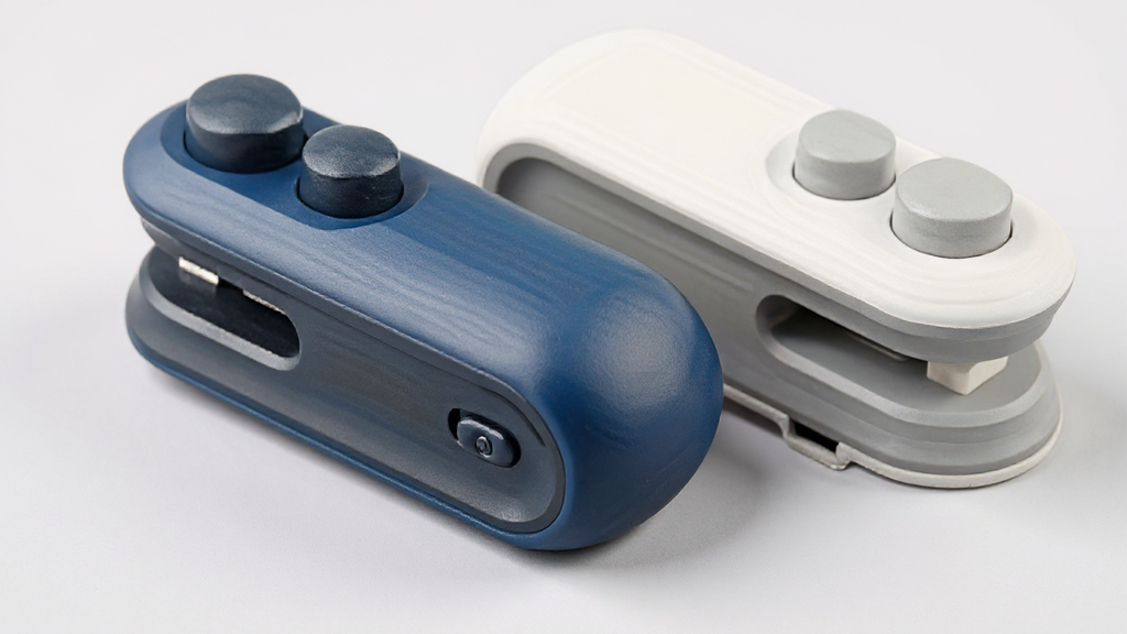 2pcs Snack Bag Sealer Set | 1 Sealer + 1 USB Charging Cable, Built-in Lithium Battery, Low Power Consumption, Hand-Press Magnetic Design, Portable for Home / Picnic / Outing / Travel, Chip &amp; Cookie Bag Sealing Tool, Quiet &amp; E