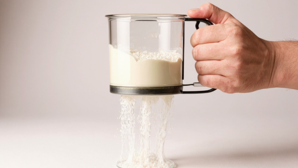 Tamis à Farine Semi-Automatique : Poignée ergonomique, maille fine, idéal pâtisserie, gâteaux et occasions festives comme Noël, Halloween ou Pâques.