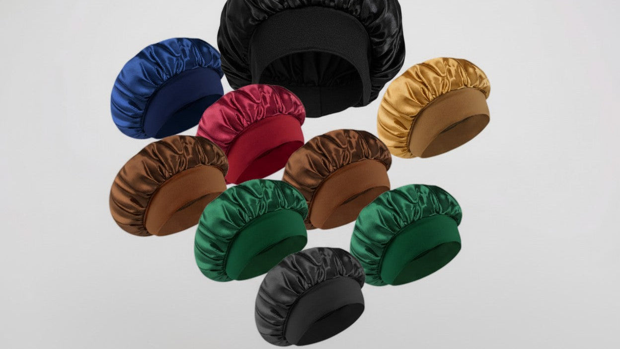 6pcs Men'S Elastic Beanies | Soft and Comfortable Fit, Hair Care Cap, Multiple Colors, Sleeping Cap, Polyester, Unscented - AWEGEO.