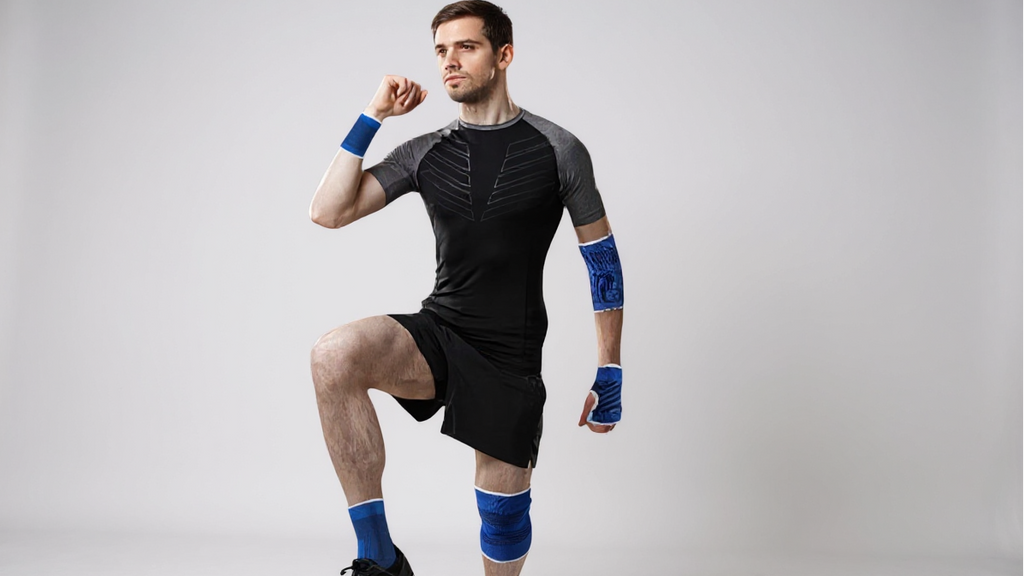 8 قطع/مجموعة، 10 قطع/مجموعة، مجموعة أدوات اللياقة البدنية لجميع المواسم، الركبتين الرياضية، المرفقين، المعصمين، راحة اليد، الكاحلين اللياقة البدنية، تدريب كرة القدم وكرة السلة للبالغين