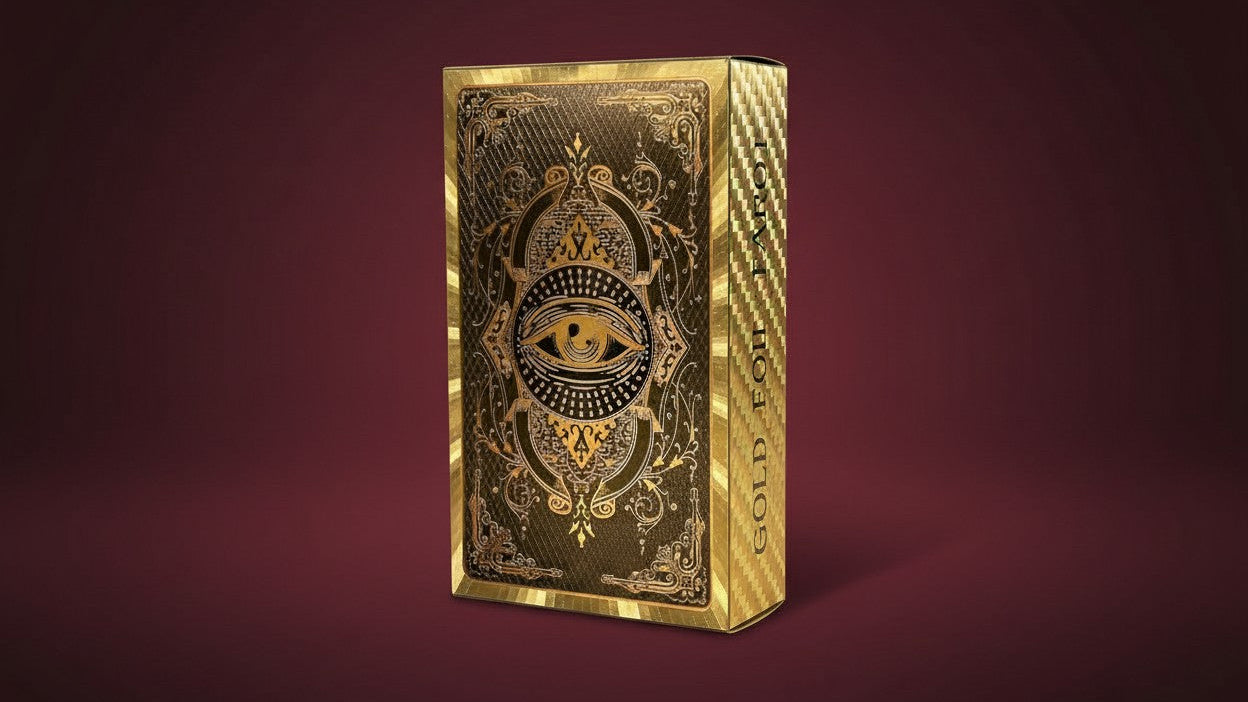 Cartes de tarot pour débutants, dorure à chaud, espagnol et anglais, 12×7 cm, livret explicatif bilingue inclus.