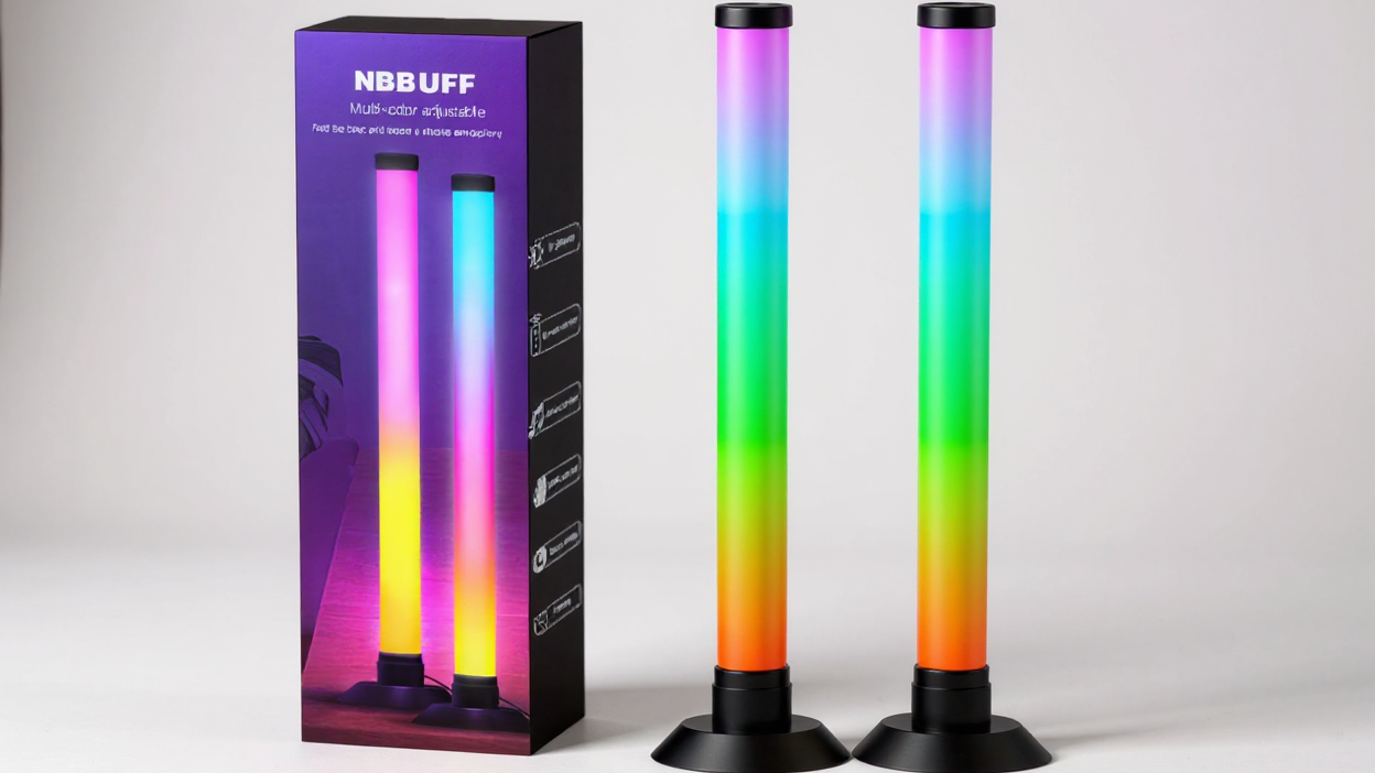 Barre LED RGBIC Intelligente : 16 millions de couleurs, 8 modes, synchronisation musique, contrôle multiple, idéale pour PC, TV et gaming, lot 2 pcs.