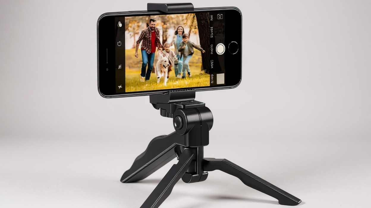360° Anti-Shake Phone Tripod Mount – Portable Adjustable Smartphone Holder for Live Streaming &amp; Photography | Perfect Gift for Content Creators