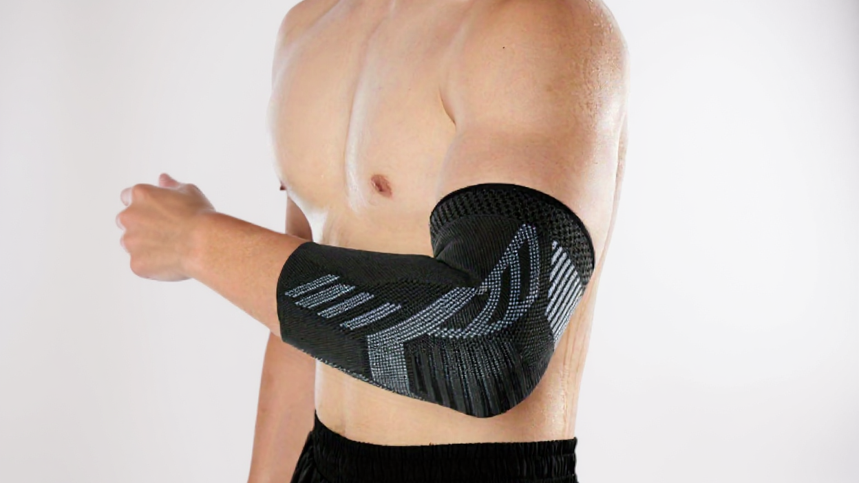Manchon de compression homme, respirant et anti-humidité, protège et maintient le coude, idéal pour chaleur, cyclisme extérieur et basketball.