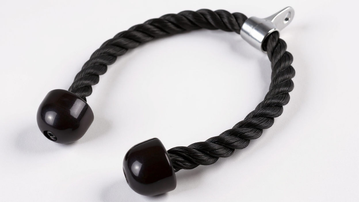 1pc Heavy-Duty Gym Rope for Biceps, Triceps, Pull-Downs - Long (27.56&quot; or 35.43&quot;) or Short (70cm/90cm) Workout Cable Rope - Compatible with Home &amp;amp; Commercial Gym Equipment - Strength Training Cable Rope, Gym Accessories, Tric