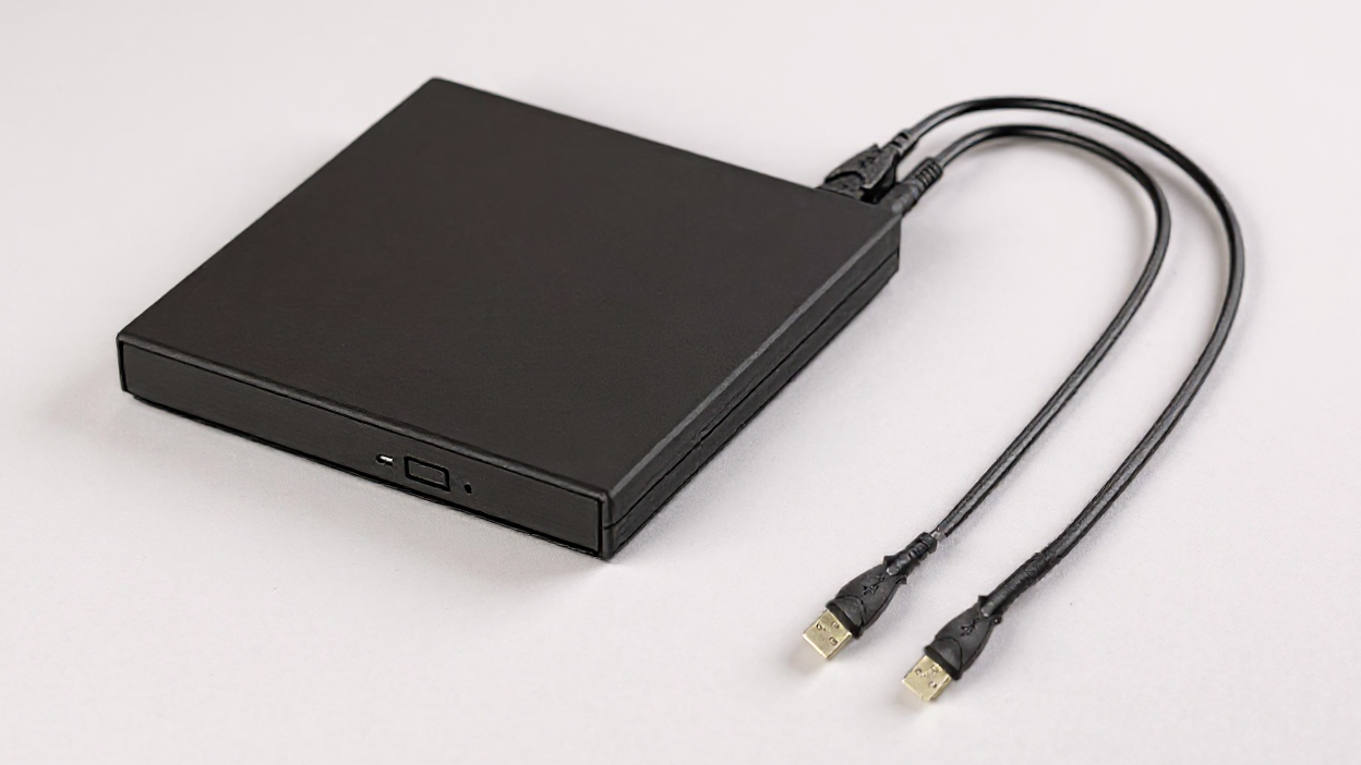 Lecteur/Graveur CD/DVD Externe USB 2.0 : Design slim et portable, compatible PC et laptop, lecture et gravure CD-RW/DVD-RW facile.