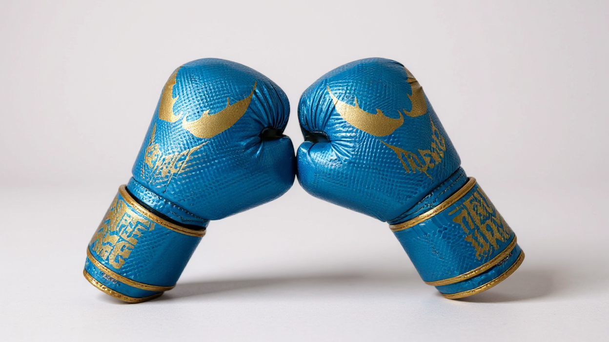 Paire de gants de boxe professionnels en PU ajustables, durables, conçus pour l’entraînement fitness et la pratique de sports de combat à domicile.