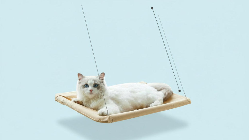 Extra Large Cat Window Hammock Bed with Heavy Duty Suction Cups - 13.61KG Weight Capacity, Hanging Indoor Cat Tree - Easy Install/Remove, Open Grid Design for Safety - Washable &amp; Durable Frame - Ideal for Multi-Cat Households