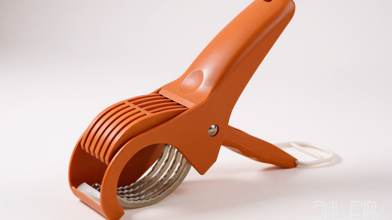 Coupe-légumes et fruits multifonction manuel, design ergonomique vert, lames en acier inoxydable réglables, corps en polypropylène durable, idéal carottes, concombres et tomates.