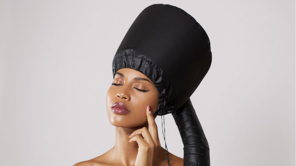 Soft Bonnet Hood Hair Dryer Attachment with Headband - Heat-Resistant Hair Drying Cap, Deep Conditioning &amp; Styling for Relaxed Textured Hair, No Electricity Needed, Christmas Decorations