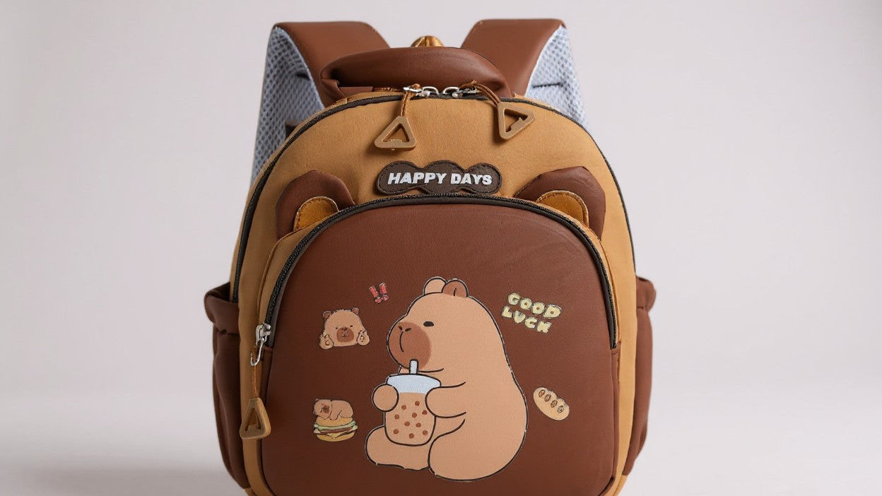 Cute Capybara Pattern Backpack - Large Capacity, Lightweight &amp; Stylish, Adjustable Straps, Durable Lining, Perfect for School, Travel &amp; Outings, Capybara Accessorie