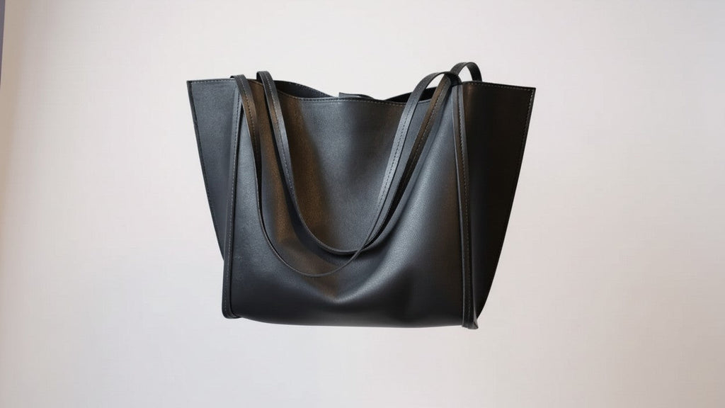 1pc Women'S Large Capacity Lightweight Tote Bag - Elegant Black Synthetic Shoulder Bag with Snap Closure, Spacious Work &amp; Travel Handbag for Everyday Use, Casual Outings, and Night Outings, Perfect Gift for Women, Versatile C