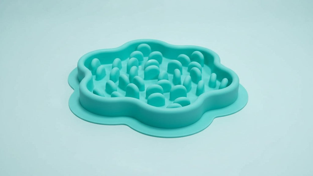 Slow Feeder Dog &amp; Cat Bowl with Anti-Tip Design - Heavy-Duty Silicone Slow Feeder Mat, Non-Slip Base, Spill-Proof Feeder for Cats &amp; Dogs, No Batteries Needed, Ideal Gift for Dog Owners ()