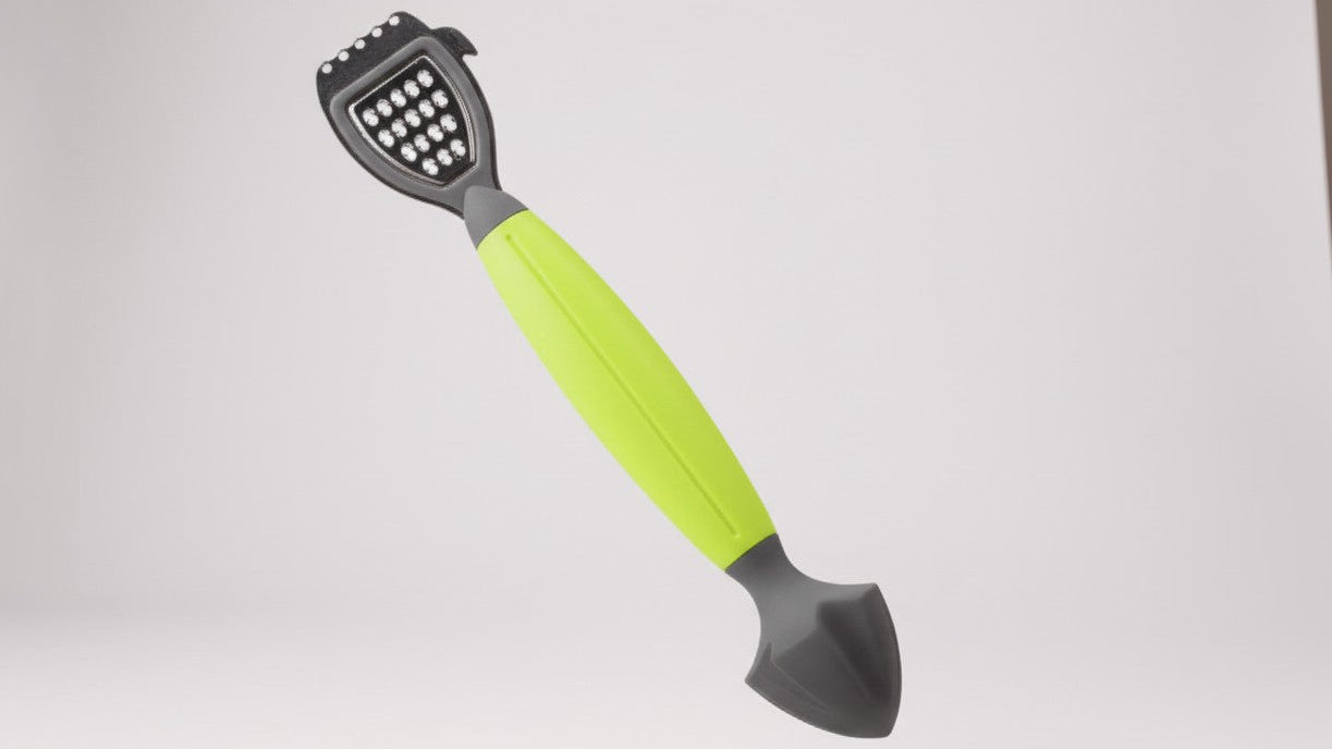 1pc Multifunctional Lemon Zester &amp; Juicer with Built-In Grater - Green Handle, Stainless Steel Blade for Easy Citrus Juicing and Grating, Perfect for Kitchen Use, Grating Accessory | Ergonomic Design | Durable Grater