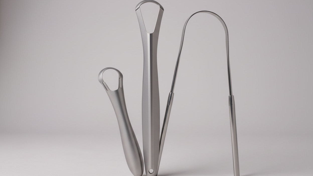 3pcs Stainless Steel Tongue Scraper Set, Dual-Sided Oral Hygiene Tool, Easy to Clean &amp; Portable, Halloween Gift