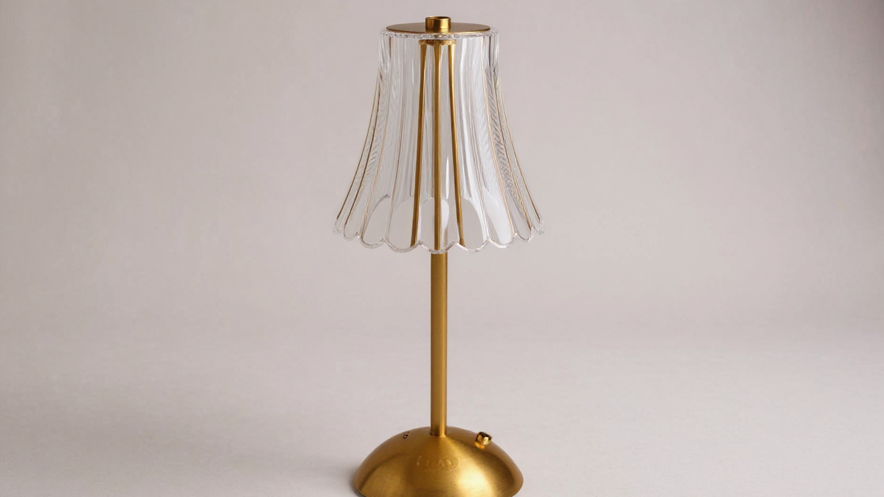 Lampe de table métallique tactile Rechargeable via USB, lumière d’ambiance portable, idéale pour salon, chambre, bureau, bar ou table de chevet.