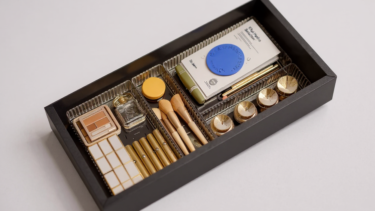 5-/6-/7-/10-/12pcs Transparent Striped Acrylic Desktop Box Drawer Organizer Set, Lipstick Cosmetic Storage Case for Various Scenarios and Home Organization, Desk &amp; Drawer Organizer for Home Storage, Desk Drawer, Desk Organiza