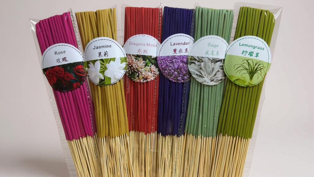 Lot de 6 sets, 126 bâtons d’encens, parfums variés, idéal purification, yoga, méditation et maison, longue durée, parfait cadeau.