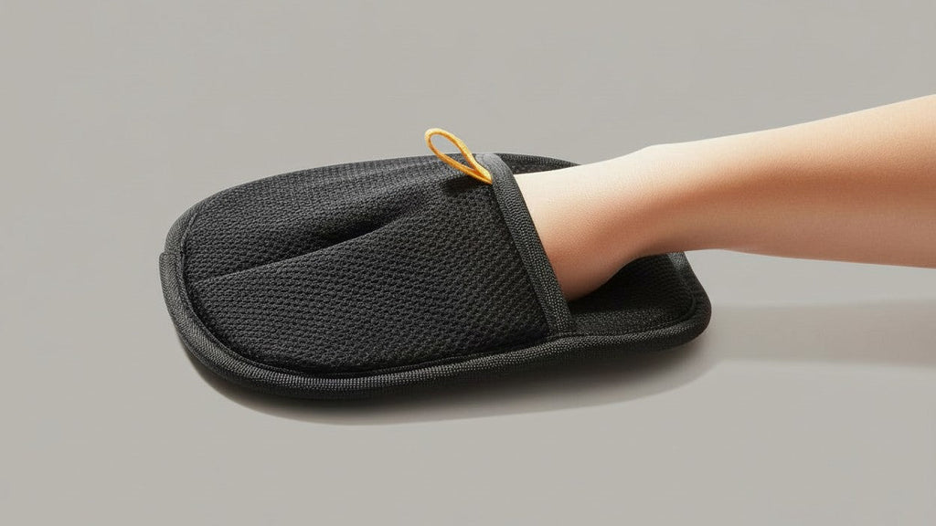 Gants de toilettage anti-statique pour animaux (1/2/3 pièces). Gants en polypropylène noir, efficaces pour éliminer les poils de chats et chiens. Accessoire tendance et durable.