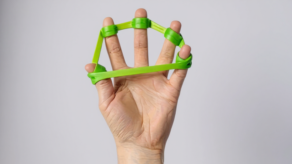 Trois amplificateurs de grip en silicone pour exercices doigts et poignets, entraînement de dextérité et renforcement portable des mains et doigts.